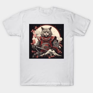 Samurai Kitty Cat T-Shirt